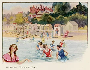Huts Gallery: Felixstowe, the Beach