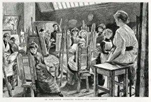 Female art students at the Royal Academy school Female art students at the Royal Academy school