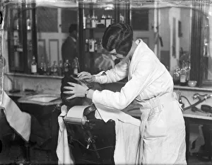 Antique Barber's Shaving Mirror c.1920