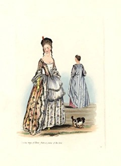 Female costume from the time of Queen Anne Female costume from the time of Queen Anne