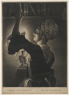 <b class=qtipBold><figcaption>Female Lucubration</figcaption></b><br>Mezzotint on laid paper by Philip Dawe, after John Foldson's 'Female Lucubration', published by J. Bowles, London, 1772. Date: 1772<br><em>© The Geffrye Museum of the Home / Mary Evans Picture Library</em> Female Lucubration