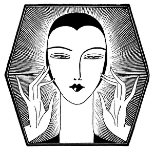 <b class=qtipBold><figcaption>Female Type/Long Neck</figcaption></b><br>Art deco style woman's face, with long neck and slender fingers.<br><em>© Mary Evans Picture Library</em> Female Type/Long Neck