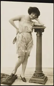 Vintage Lingerie Models Prints: Female Type / Plinth 1920