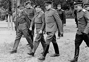 Field Marshal Bernard Montgomery with Marshal Rokossovsky Field Marshal Bernard Montgomery with Marshal Rokossovsky