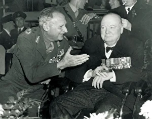 Field Marshall Montgomery and Winston Churchill at the Alamein Reunion Field Marshall Montgomery and Winston Churchill at the Alamein Reunion