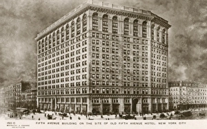 <b class=qtipBold><figcaption>Fifith Avenue, New York</figcaption></b><br>Fifth Avenue building on the site of the old Fifth Avenue Hotel, New York City, America<br><em>© Mary Evans/Pharcide</em> Fifith Avenue, New York