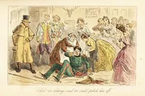 Fight in the servants quarters during a dance party Fight in the servants quarters during a dance party