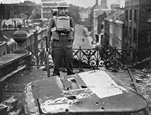 Battle Of Britain Prints: Fin of a Dornier Print: Victoria Station, London 1940
