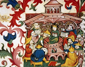 Finding in the Temple. Miniature. 15th century. France Finding in the Temple. Miniature. 15th century. France