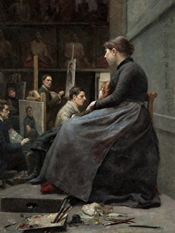 <b class=qtipBold><figcaption>The Fine Art Academy, Antwerp</figcaption></b><br>The Fine Art Academy, Antwerp (1890). O'Brien, Dermod 1865-1945. Date: 1890<br><em>© National Museums NI / MARY EVANS</em> The Fine Art Academy, Antwerp