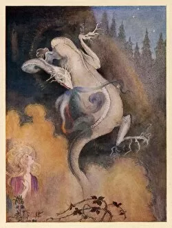 Florence Mary Anderson Collection: A fire-breathing dragon - Florence Mary Anderson