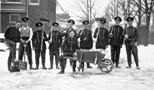 Firefighters and winter snows, WW2 Firefighters and winter snows, WW2