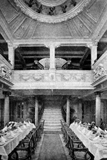 The first class dining hall, Interior from the lost liner, V The first class dining hall, Interior from the lost liner, V