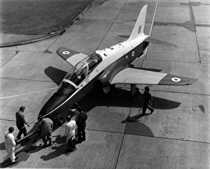 The first Hawk XX154 is rolled out at Dunsfold The first Hawk XX154 is rolled out at Dunsfold
