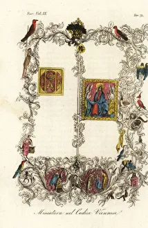 First page of the famous Vienna Codex of the Golden First page of the famous Vienna Codex of the Golden