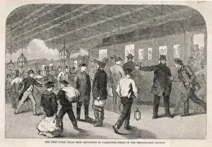 London Underground History Prints: First Underground Train