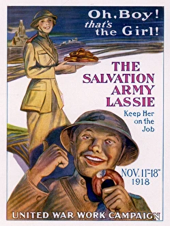 <b class=qtipBold><figcaption>First World War Poster</figcaption></b><br>American World War One poster promoting the Salvation Army lassie<br><em>© Mary Evans Picture Library</em> First World War Poster