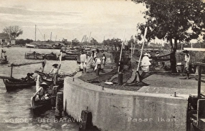 Fish market, Batavia (Jakarta), Java, Indonesia Fish market, Batavia (Jakarta), Java, Indonesia