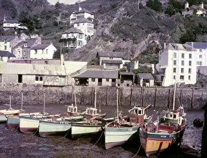 Fishing boats in the harbour, Fowey, Cornwall Fishing boats in the harbour, Fowey, Cornwall