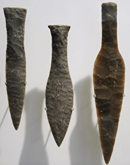Flint daggers. Dagger Period. 2000-1500 BC Flint daggers. Dagger Period. 2000-1500 BC