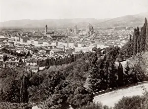 Florence including the Duomo, from Viale de Colli, Italy Florence including the Duomo, from Viale de Colli, Italy