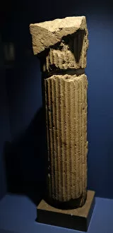 Fluted column of the tympanum of the Hawara Labyrinth. Fayyu
