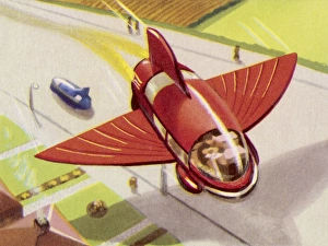 <b class=qtipBold><figcaption>Flying Automobile</figcaption></b><br>Automobile with Retractable Wings for the Purpose of Flight<br><em>© Mary Evans Picture Library</em> Flying Automobile