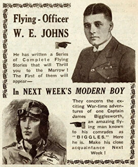 Magazines Collection: Flying Officer W E Johns - Biggles stories in Modern Boy