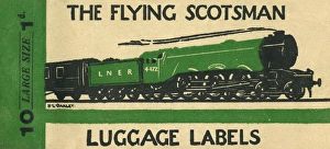 Flying Scotsman luggage label by H. L. Oakley Flying Scotsman luggage label by H. L. Oakley