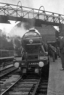 Flying Scotsman in a railway station Flying Scotsman in a railway station