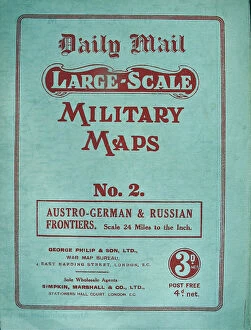Austro Gallery: Two foldout Daily Mail Military Maps Numbers - WWI era