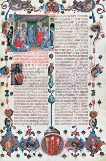 Illuminated Gallery: Folio of Codex of the Usages depicting the Catalan Parlia
