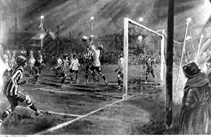 Preston Gallery: Football after dark: a match on the first association ground