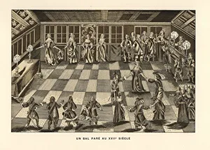 A formal ball dance in the 17th century A formal ball dance in the 17th century