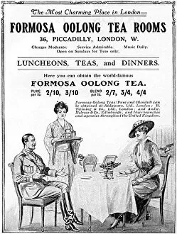 Leave Collection: Formosa Oolong Tea Rooms advertisement, 1916