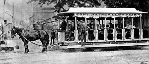 A Fort Wayne and Elmwood horse-drawn street car in Detroit A Fort Wayne and Elmwood horse-drawn street car in Detroit