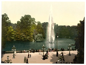 Fountain in the Kurpark, Wiesbaden, Hesse-Nassau, Germany Fountain in the Kurpark, Wiesbaden, Hesse-Nassau, Germany