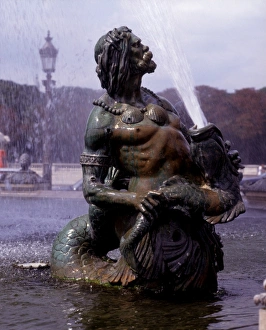 Fountain in Place de la Concorde Paris Fountain in Place de la Concorde Paris