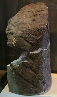 Fragment of the beard of the Great Sphinx of Giza. Egypt. Ne Fragment of the beard of the Great Sphinx of Giza. Egypt. Ne