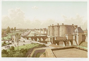 <b class=qtipBold><figcaption>France/Paris/Bastille</figcaption></b><br>During the reign of Charles VI the Bastille is part of the fortifications of Paris, facing the chemin de Vincennes, alongside the Porte Saint Antoine<br><em>© Mary Evans Picture Library</em> France/Paris/Bastille