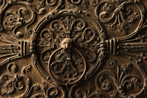 France. Paris. Notre Dame. Door knocker. Detail France. Paris. Notre Dame. Door knocker. Detail