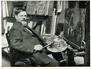 Frank Brangwyn RA, artist in his studio Frank Brangwyn RA, artist in his studio
