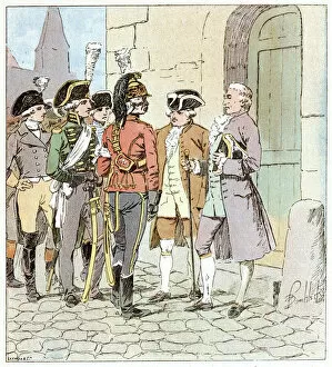 Join Gallery: French aristocrats volunteer to join the army of the Republic Date: circa 1792