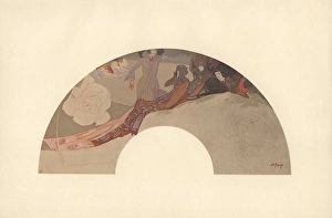 Holme Gallery: French art nouveau fan design by Georges de