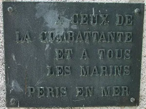 French Destroyer la Combattante Memorial Courseulles French Destroyer la Combattante Memorial Courseulles