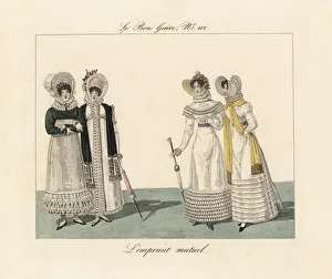 French and English women in similar fashions French and English women in similar fashions