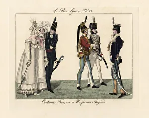 French fashions and English uniforms, 1815 French fashions and English uniforms, 1815