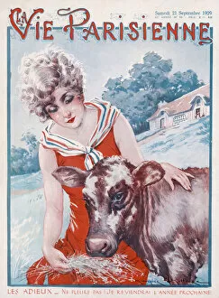 Scarf Gallery: French Girl Feeds Cow