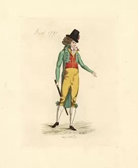Cockade Gallery: French man wearing the fashion of August 1791