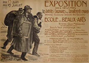 French poster, Exhibition in Paris, WW1 French poster, Exhibition in Paris, WW1